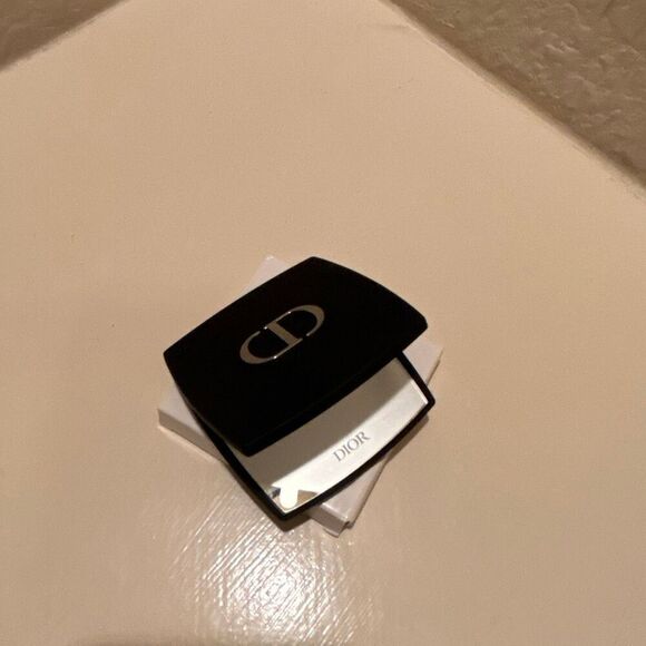 Dior Square Compact Mirror Black Matte Makeup Travel Luxury Cosmetic New - Picture 4 of 6